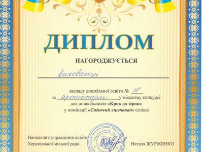 Вітаємо з перемогою наших вихованців у конкурсі "Крок до зірок"